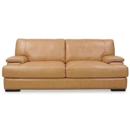 Casual Sofa with Wide Seat Cushions